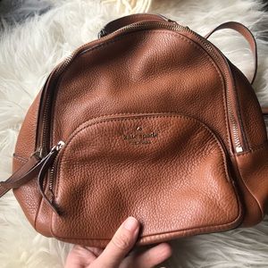 Kate Spade Brown Leather Backpack
